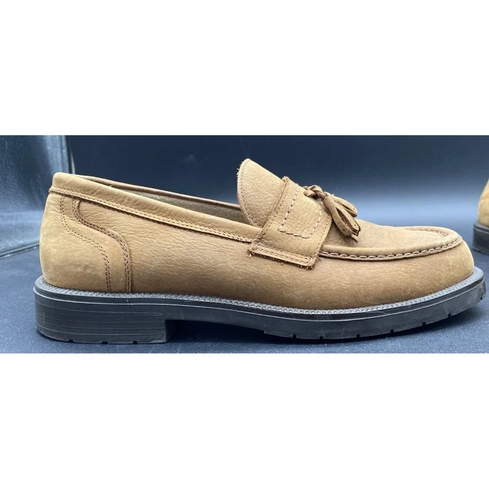 Aerosoles Men's Brown Leather Tassel Loafer Driving Moccasin Sz 10 Slip On Shoes